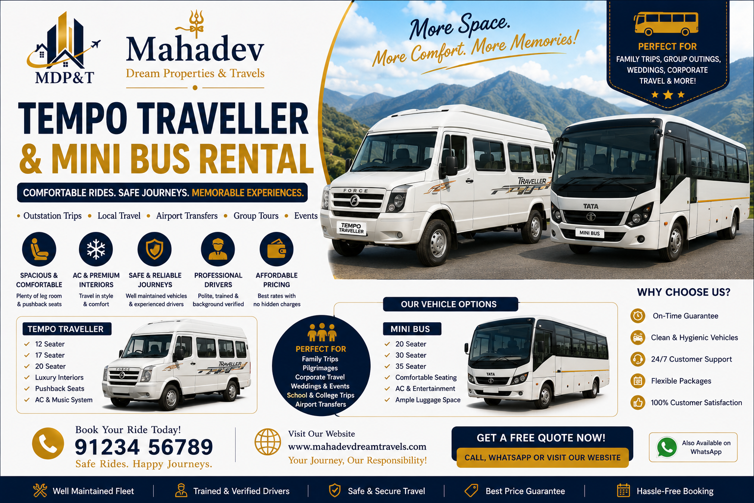 Tempo Traveller & Mini Bus Rental